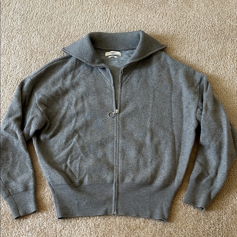 Isabel marant gray zip sweater jacket